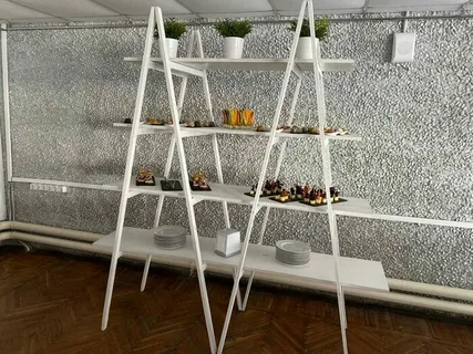 Стойка фуршетная белая складная